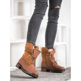 SHELOVET Botas marrons com pele de carneiro marrom 1