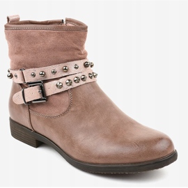Botas com isolamento achatado rosa 1049-PA 1 Botas com isolamento achatado rosa 1049-PA 1
