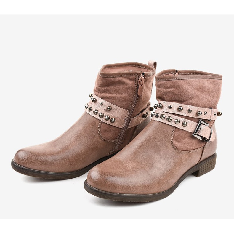 Botas com isolamento achatado rosa 1049-PA 2