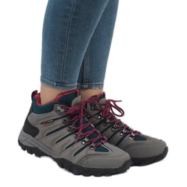 Sapatos de trekking femininos cinza FS302-33 preto 1