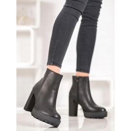 Small Swan Botas pretas na plataforma preto 2