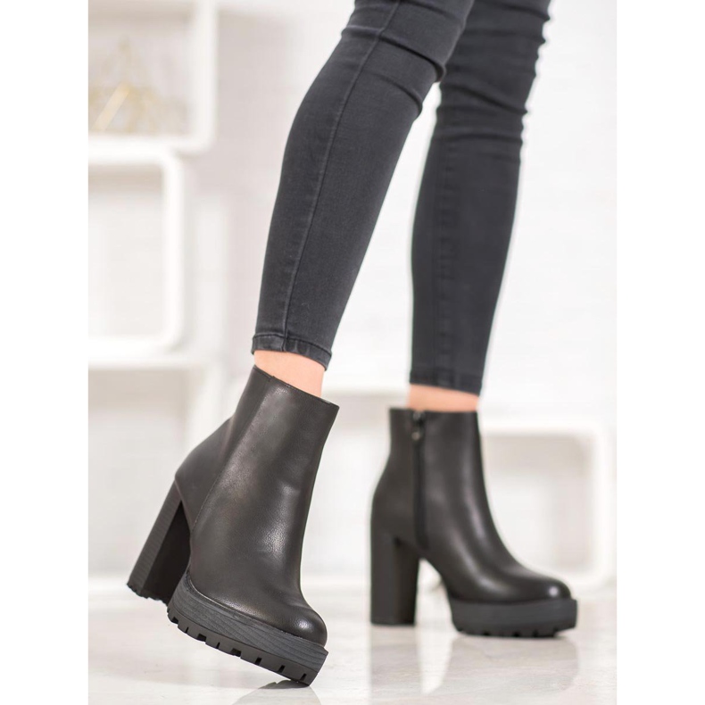 Small Swan Botas pretas na plataforma preto 2