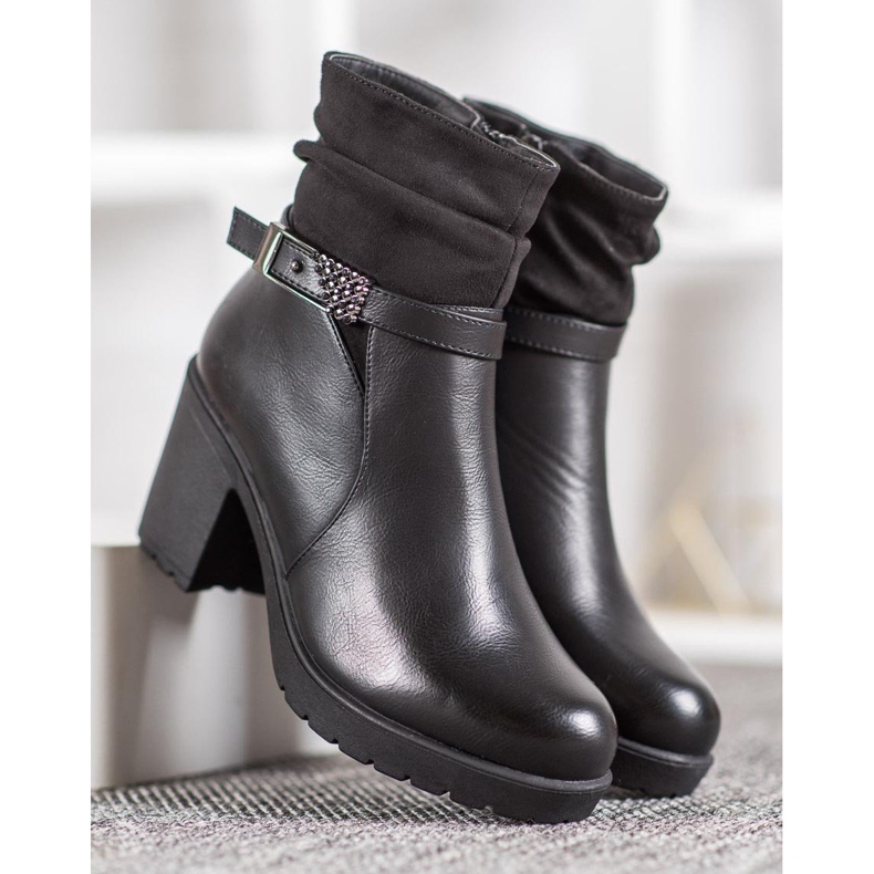 SHELOVET Botas Pretas Com Fivela preto 2