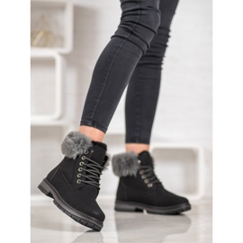 SHELOVET Armadilhas Pretas Com Pele preto 2