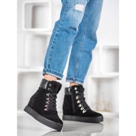 Bestelle Botas de cunha elegantes preto 2