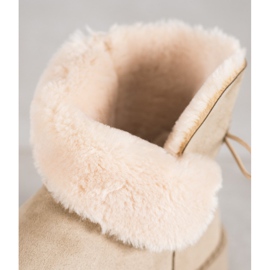 SHELOVET Mukluki com flor marrom 2