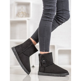 SHELOVET Mukluki com flor preto 1