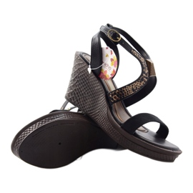 Ipanema Sandálias de cunha de mulher Grendha 81407 preto marrom 3