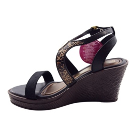 Ipanema Sandálias de cunha de mulher Grendha 81407 preto marrom 2