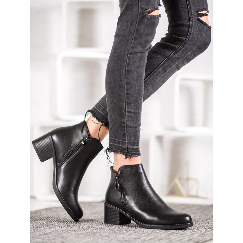 J. Star Botas quentes com couro ecológico preto 2