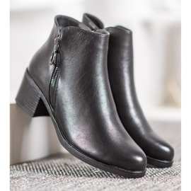 J. Star Botas quentes com couro ecológico preto 1