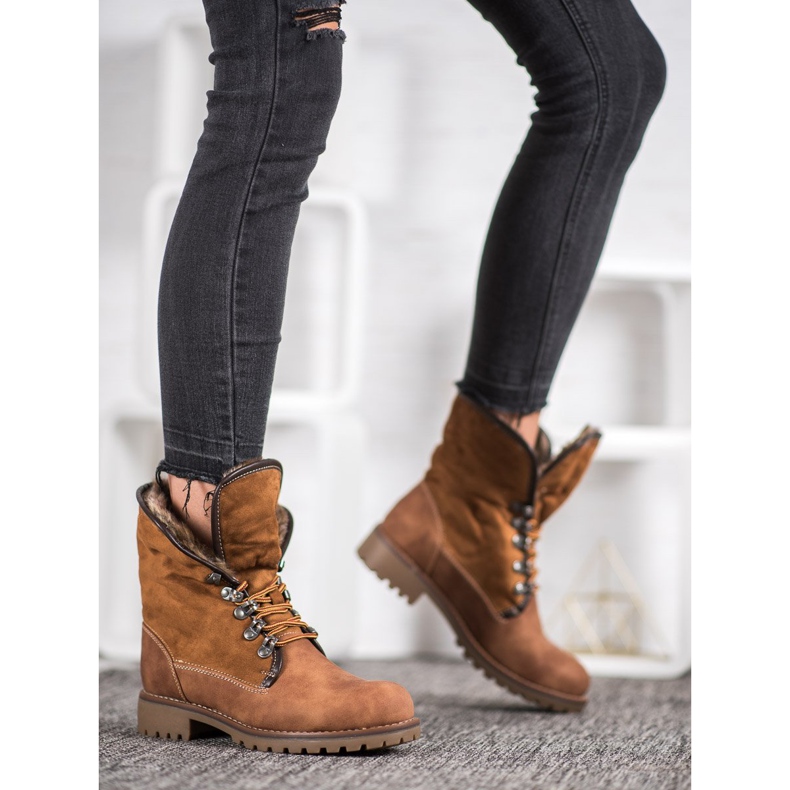 SDS Botas com haste enrolada marrom 2