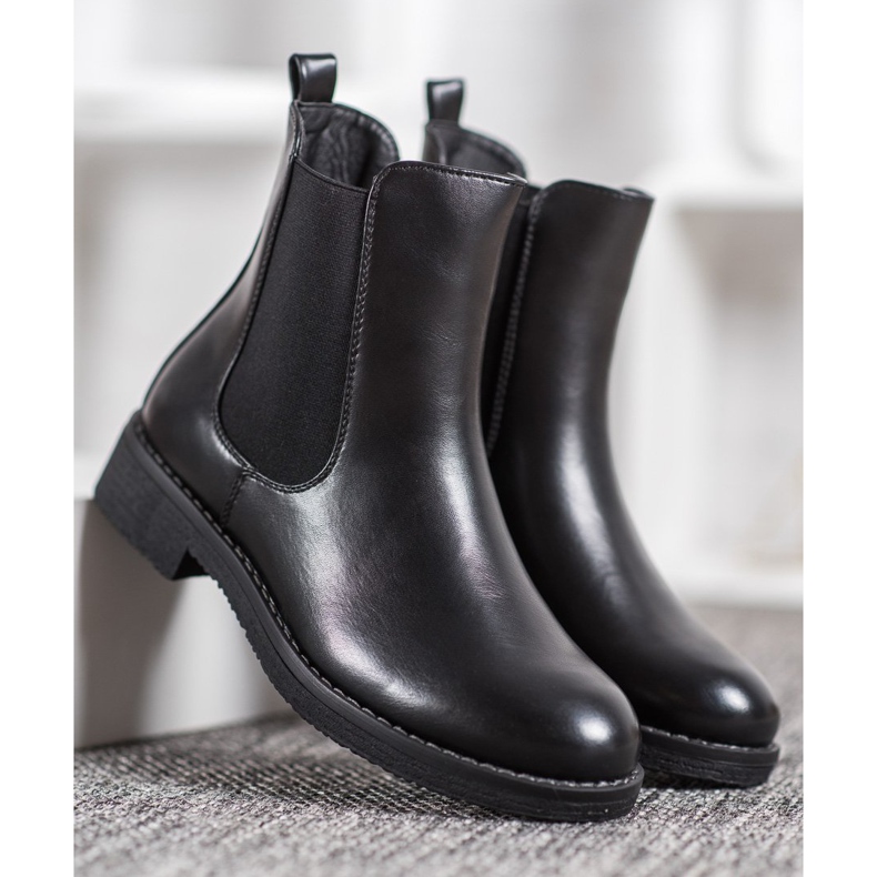 SHELOVET Botas com elástico preto 2