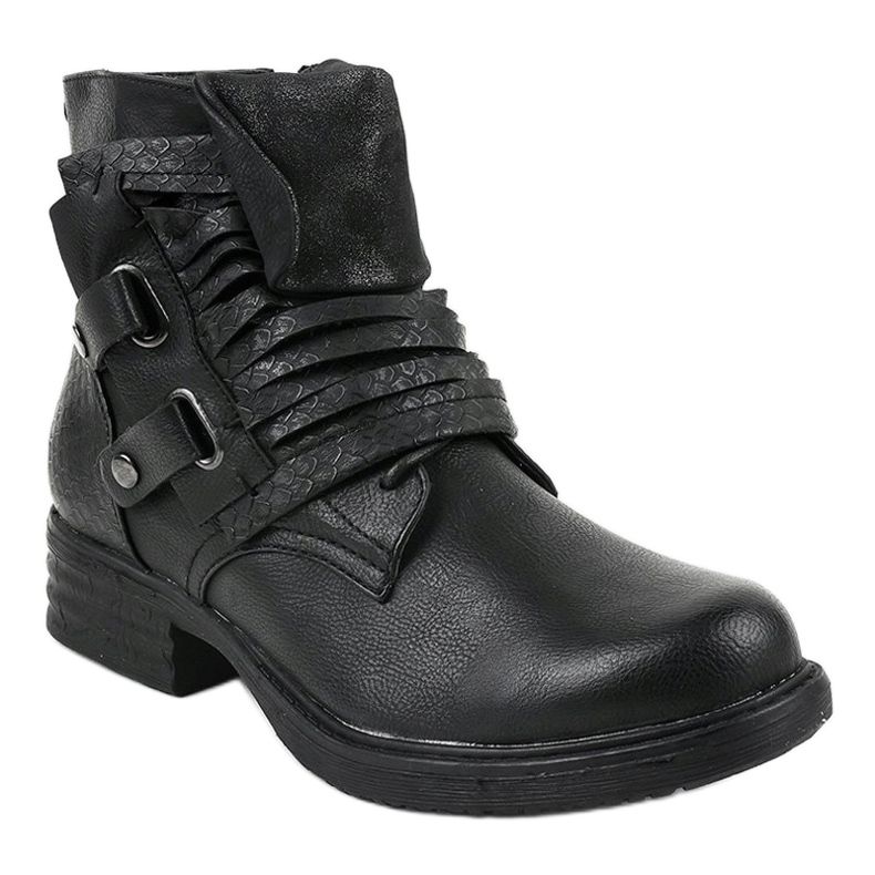 Botas pretas com isolamento achatado FM563 preto 1