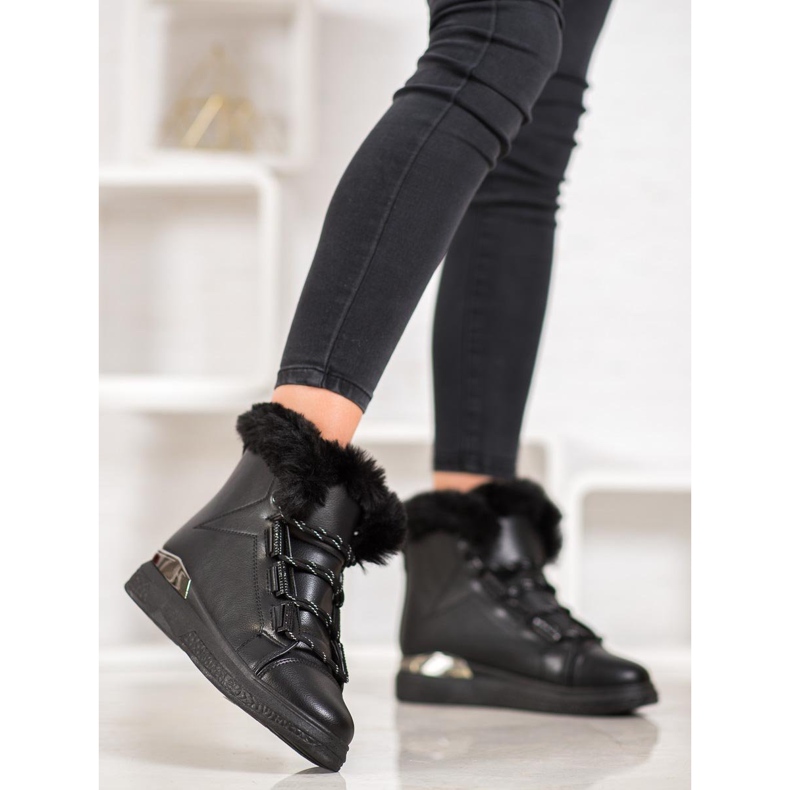 Bella Paris Botas de neve pretas preto 2