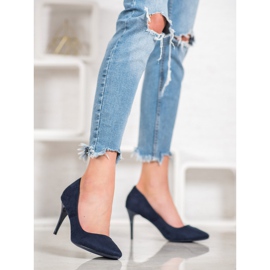 Comer Salto de camurça azul 2