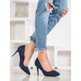 Comer Salto de camurça azul 1