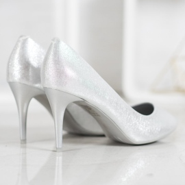 Comer Alfinetes lacados a prata cinza 1