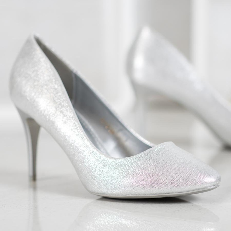 Comer Alfinetes lacados a prata cinza 2