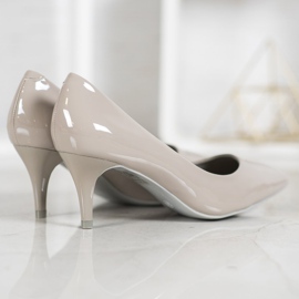 Comer Salto Envernizado Confortável cinza 1