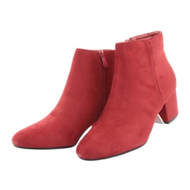 Botas vermelhas de salto baixo YQ216P vermelhas vermelho 5
