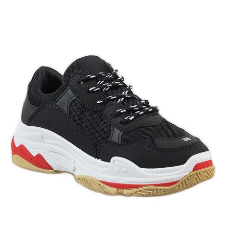 Sapatos esportivos da moda pretos D1901-1 1