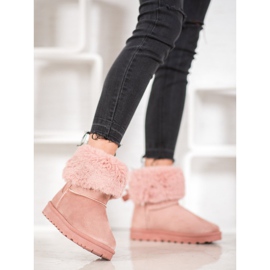 SHELOVET Mukluki Com Pele rosa 1 SHELOVET Mukluki Com Pele rosa 1
