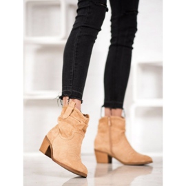 Super Mode Botas de cowboy confortáveis ​​em um poste castanho 1