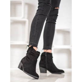 Super Mode Botas de cowboy confortáveis ​​em um poste preto 1