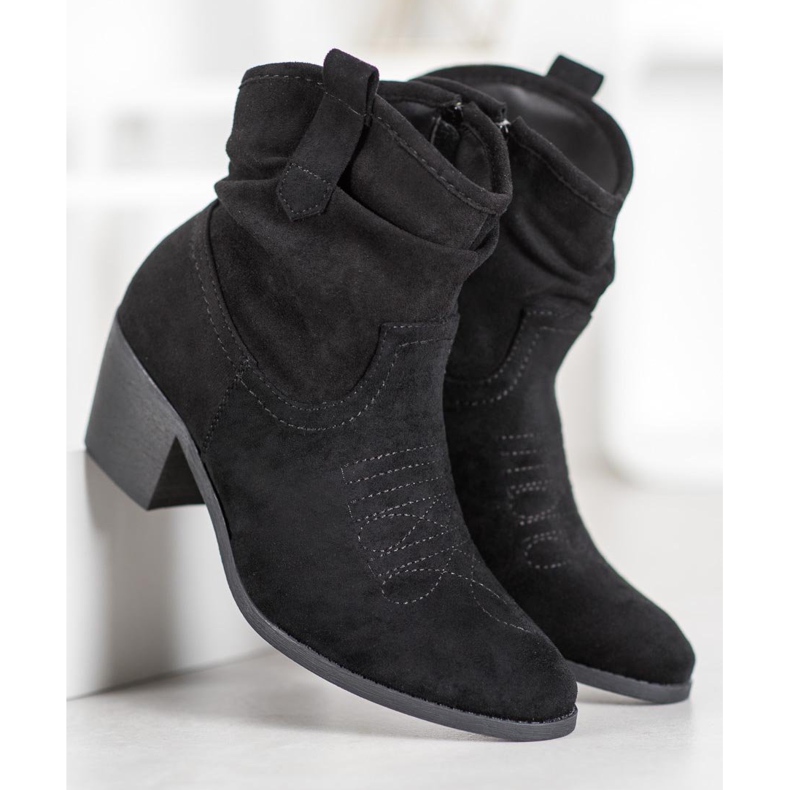 Super Mode Botas de cowboy confortáveis ​​em um poste preto 2