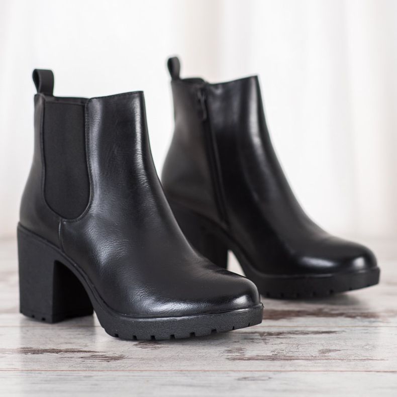 Bella Paris Botas quentes de salto alto preto 2