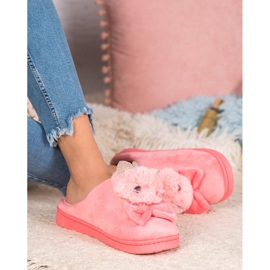 SHELOVET Chinelos com laço rosa 1 SHELOVET Chinelos com laço rosa 1