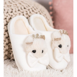 SHELOVET Chinelos com laço branco 1