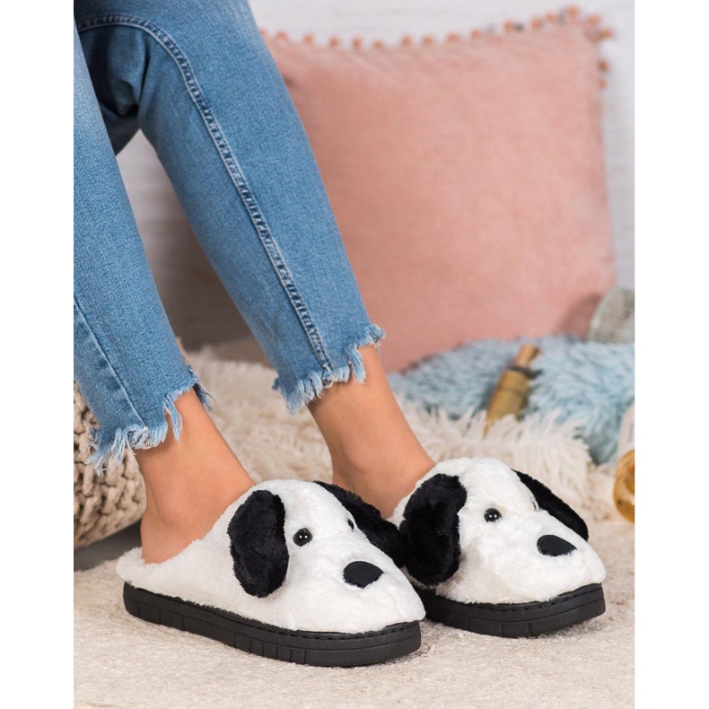 SHELOVET Chinelos de cachorro branco 1