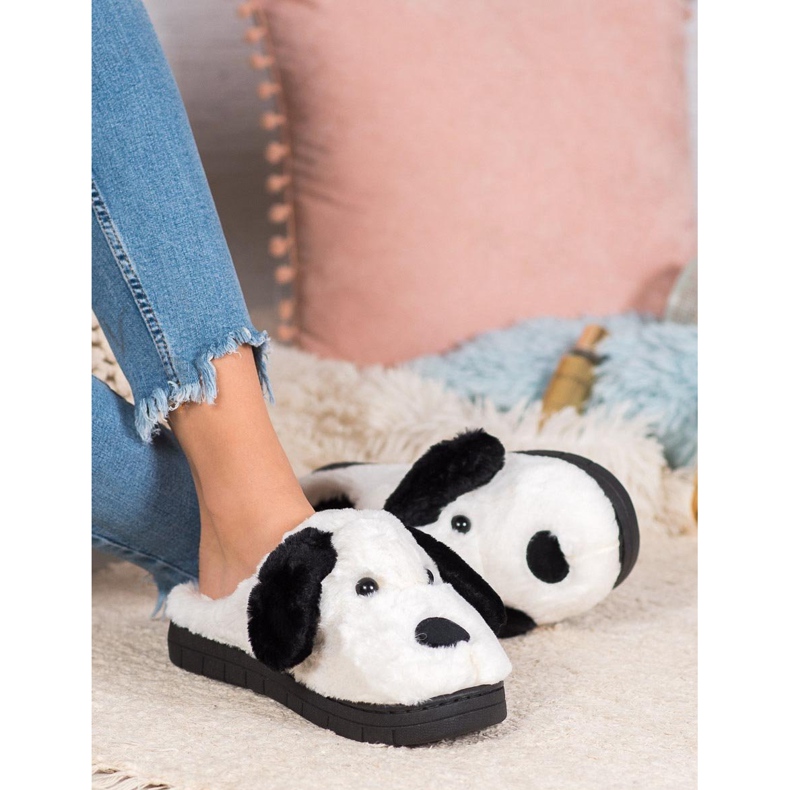 SHELOVET Chinelos de cachorro branco 2