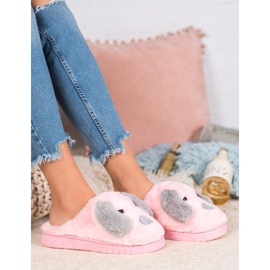 SHELOVET Chinelos de cachorro rosa 1