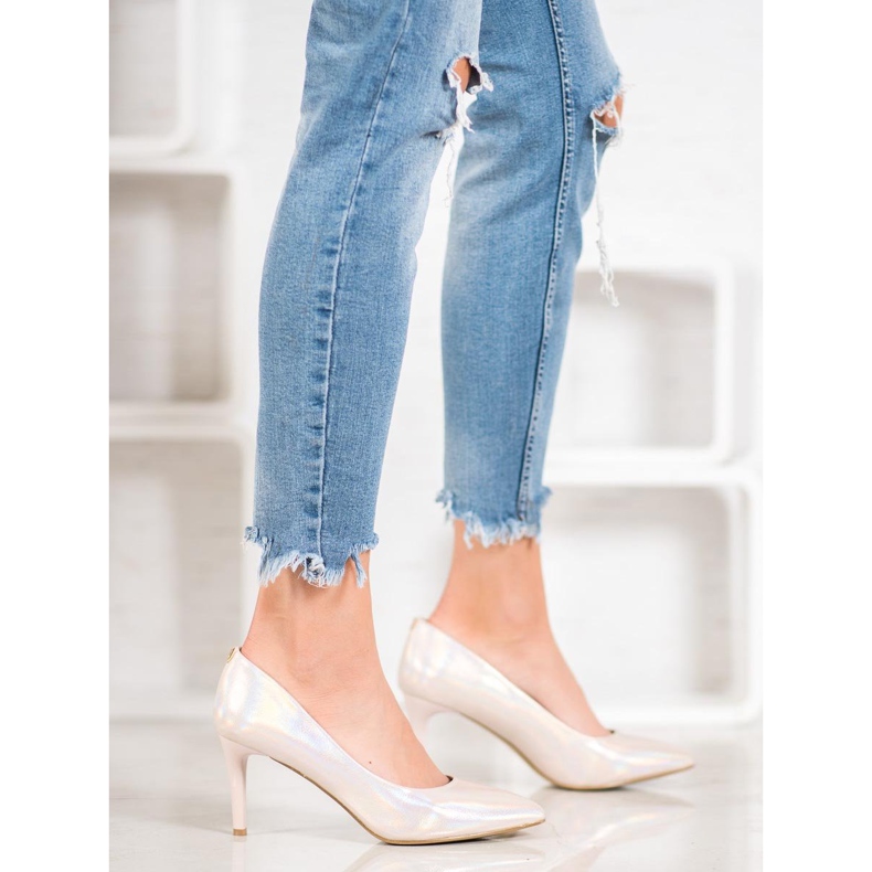 Goodin Estiletes elegantes feitos de couro ecológico castanho 2