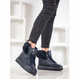 SHELOVET Botas Azuis Com Pele azul 1 SHELOVET Botas Azuis Com Pele azul 1