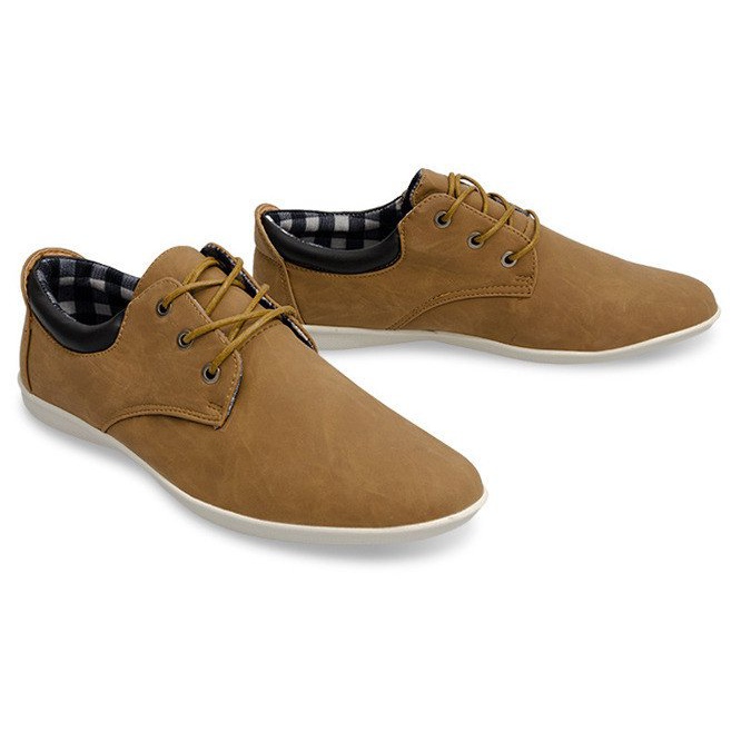 Sapatos elegantes B01 Camel marrom 2