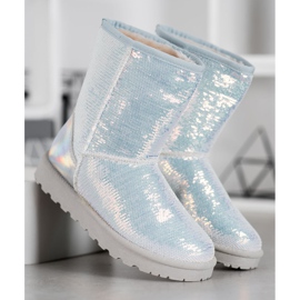 SHELOVET Mukluki com lantejoulas branco 2