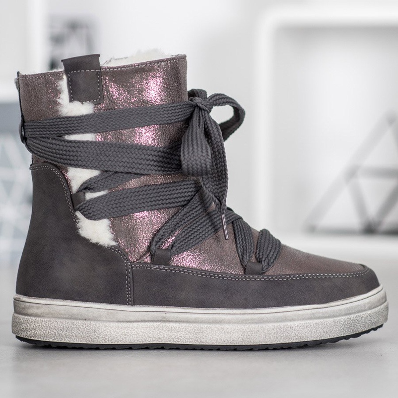 SDS Botas de neve quentes cinza 2