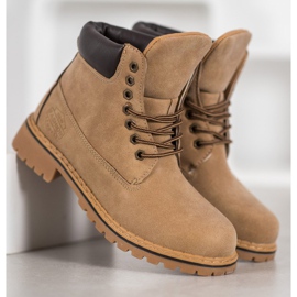 Haver Botas de caminhada com couro ecológico castanho 2