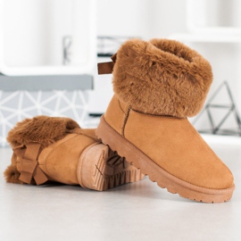 SHELOVET Mukluki Com Pele castanho 1