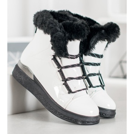Bella Paris Botas de neve brancas branco 1