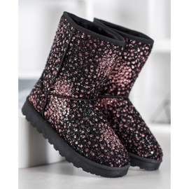 SHELOVET Mukluki quente com lantejoulas multicolorido 2