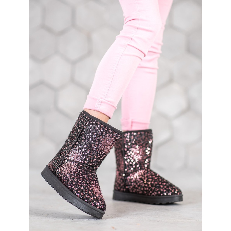 SHELOVET Mukluki quente com lantejoulas multicolorido 1