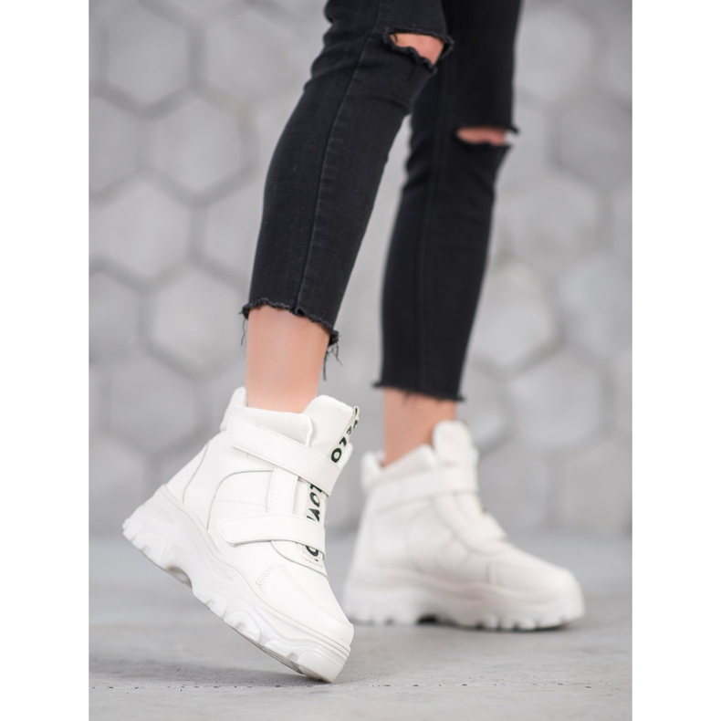 Bona Botas lindas brancas branco 2
