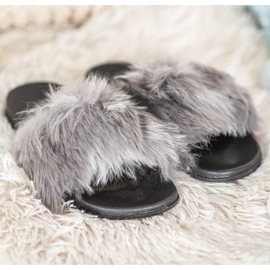 SHELOVET Chinelos elegantes cinza 1