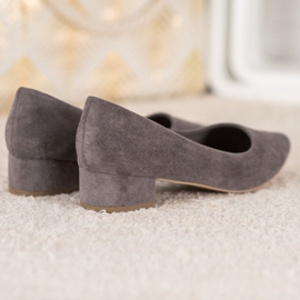 SHELOVET Bombas de salto plano cinza 1