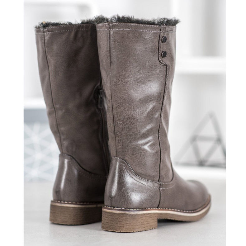 SDS Botas com haste enrolada cinza 1